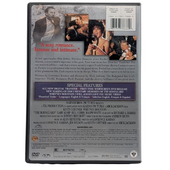The Bodyguard Special Edition DVD Kevin Costner Whitney Houston - Picture 2 of 4